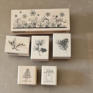 Wooden Stamp Set - Natural and Black
